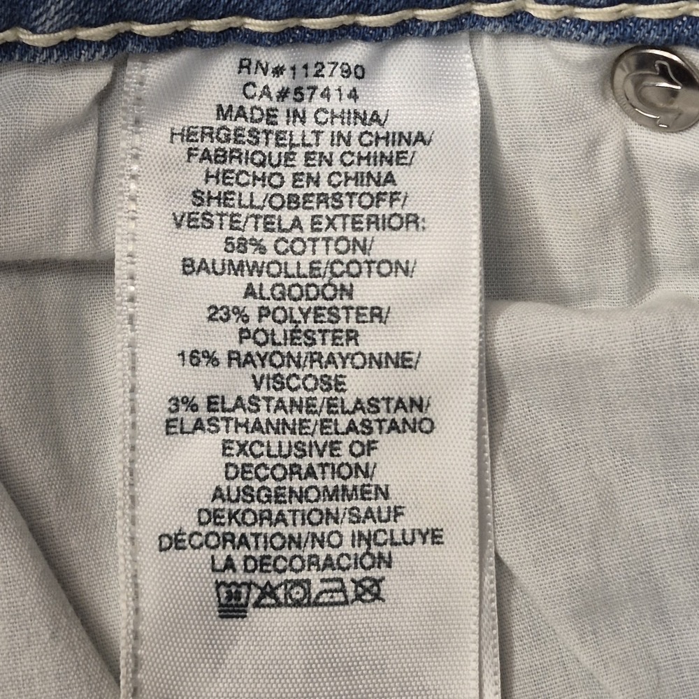 Vintage True Religion Billy Big T Jeans Womens 28 Blue Mid Rise Straight Y2K - Picture 6 of 16